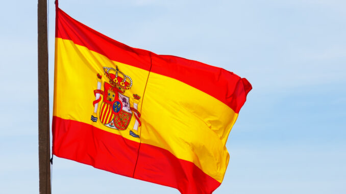 Flying Spain flag